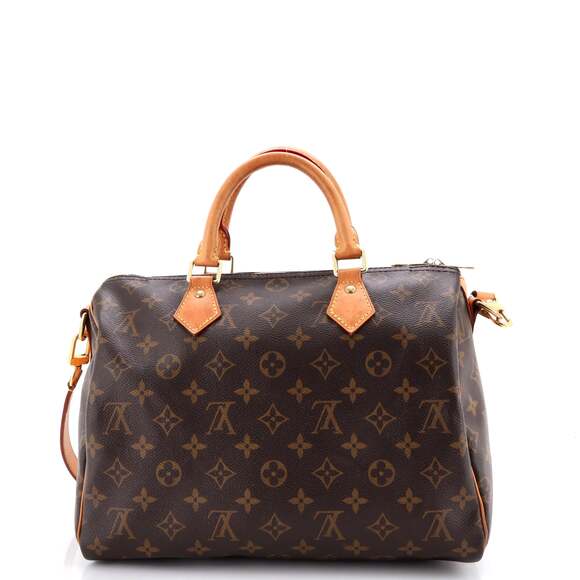 Speedy Bandouliere Bag Canvas 30 #202949L21B - Picture 3 of 8